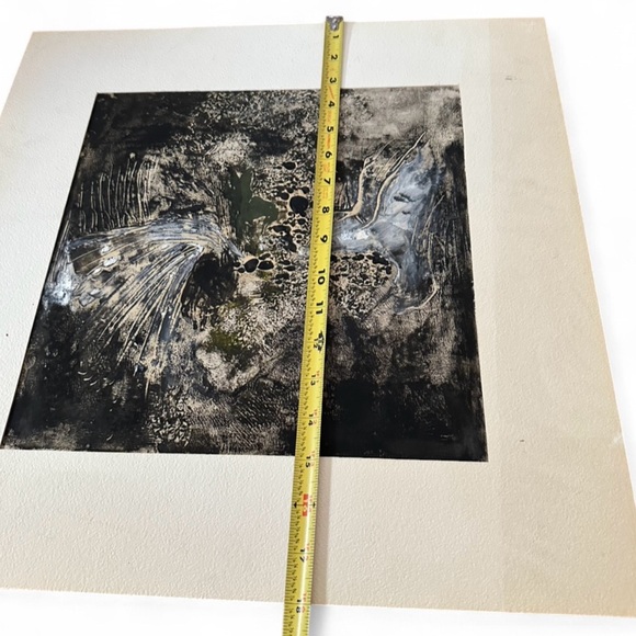 Original Acrylic Painting Black, Gold and White